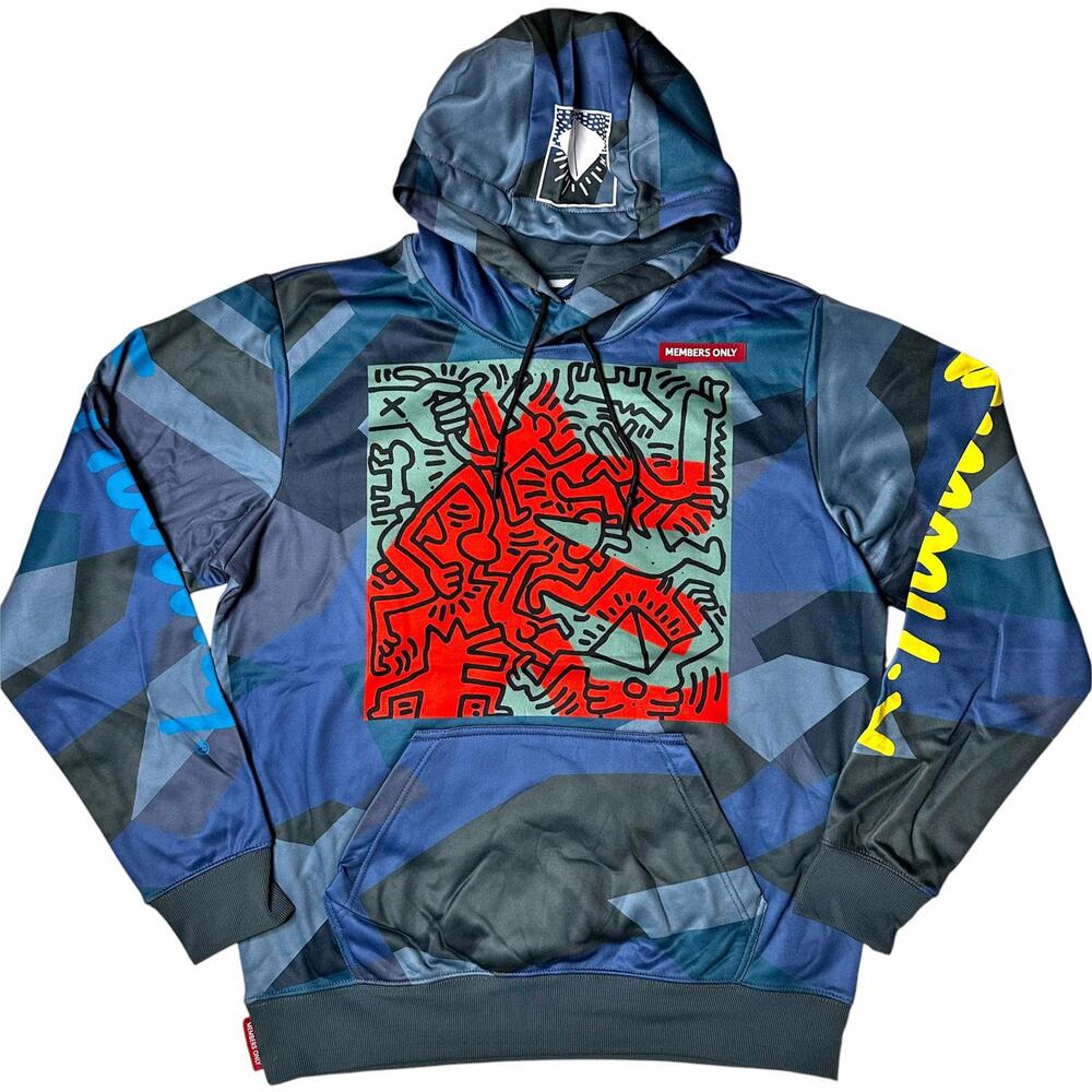 NWT Keith Haring x Members Only Graphic Print Hoodie Men’s M